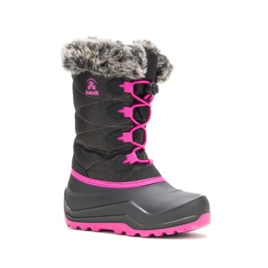 Kamik Winterstiefel Snowangel - Made in Canada, wasserdicht - schwarz/rose Kinder