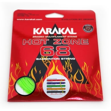 Karakal Badmintonsaite Hot Zone 68 grün 10m Set