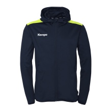 Kempa Kapuzenjacke Emotion 27 Full-Zip (angenehmes Tragegefül) marineblau/gelb Herren