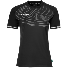 Kempa Sport-Shirt Wave 26 (100% Polyester) schwarz/anthrazit Damen