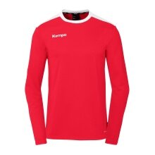 Kempa Sport-Langarmshirt Emotion 27 (100% Polyester) rot/weiss Herren