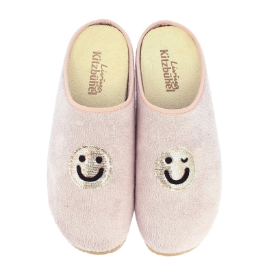 Living Kitzbühel Hausschuhe Pantoffel Frottee Smiley (Baumwolle) pink Damen