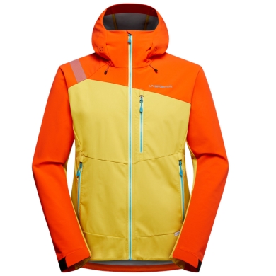 La Sportiva Softshelljacke Alpine Guide Windstopper (wasserdicht, winddicht, Bergsteigen) gelb/rot Herren