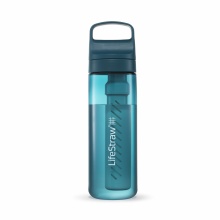 LifeStraw Trinkflasche Go Series mit Wasserfilter, Verschluss mit Silikonmundstück, BPA frei tealblau - 650 ml