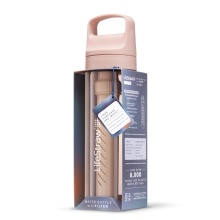 LifeStraw Trinkflasche Go Series mit Wasserfilter, Verschluss mit Silikonmundstück, BPA frei pink - 650 ml