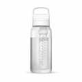 LifeStraw Trinkflasche Go Series mit Wasserfilter, Verschluss mit Silikonmundstück, BPA frei transparent/weiss - 1 Liter