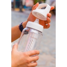 LifeStraw Trinkflasche Go Series mit Wasserfilter, Verschluss mit Silikonmundstück, BPA frei transparent/weiss - 1 Liter