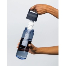 LifeStraw Trinkflasche Go Series mit Wasserfilter, Verschluss mit Silikonmundstück, BPA frei seablau - 1 Liter