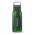 LifeStraw Trinkflasche Go Series mit Wasserfilter, Verschluss mit Silikonmundstück, BPA frei grün - 1 Liter