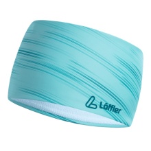 Löffler Stirnband Snowfall Design Headband (hochelastisch) hellblau