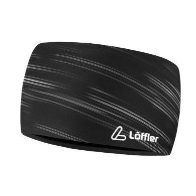 Löffler Stirnband Snowfall Design Headband (hochelastisch) schwarz