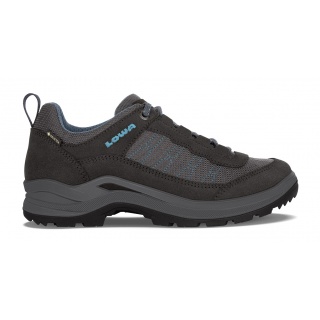 Lowa Wanderschuhe Taurus Pro Low GTX (Veloursleder, wasserdicht) anthrazitgrau Damen