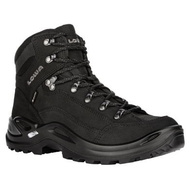 Lowa Wanderschuhe Renegade Mid GTX (All-Terrain, Nubukleder, wasserdicht) 2024 tiefschwarz Damen