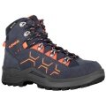 Lowa Wanderschuhe Kody Evo GTX Mid Junior (Veloursleder, wasserdicht) stahlblau/orange Kinder