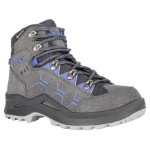 Lowa Wanderschuhe Kody Evo GTX Mid Junior (Veloursleder, wasserdicht) anthrazitgrau/blau Kinder