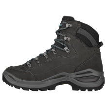 Lowa Wanderschuhe Renegade Evo Mid GTX (All-Terrain, Nubukleder, wasserdicht) asphaltgrau/türkis Damen