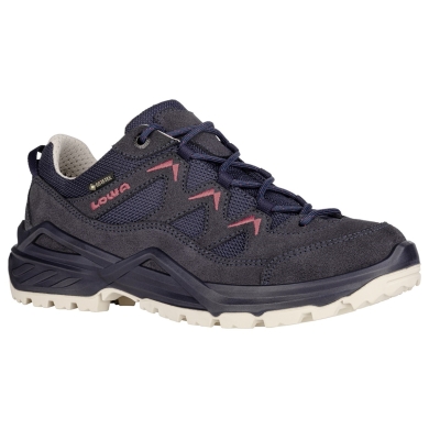 Lowa Wanderschuhe Sirkos Evo Low GTX (Veloursleder/Textil, wasserdicht) navyblau/rotholz Damen