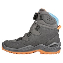 Lowa Winterschuhe Firo GTX (Textil/Synthetik, wasserdicht) anthrazitgrau/türkis Kinder