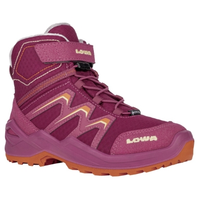 Lowa Winterschuhe Maddox Warm Mid GTX (Textil/Synthetik, wasserdicht) 2024 pink/orange Kinder