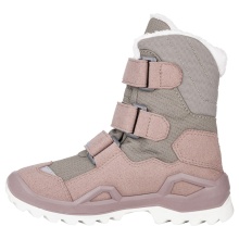 Lowa Winterschuhe Milo Evo GTX High (Textil/Synthetik, wasserdicht) grau/rosa Kinder