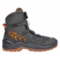 Lowa Winterstiefel Firo GTX HI (Textil/Synthetik, wasserdicht) anthrazitgrau/orange Kleinkinder