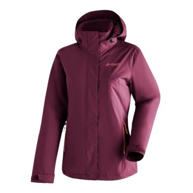 Maier Sports Wanderjacke Metor Therm Rec (leichte wattierung, wasserdicht, winddicht) burgundrot Damen