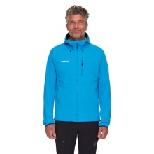 Mammut Ganzjahres-Softshelljacke Ultimate Comfort SO Hooded (winddicht) hellblau Herren