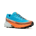 Merrell Trail-Laufschuhe Agility Peak 5 GTX (wasserdicht, Rock Plate) hellblau/orange Herren