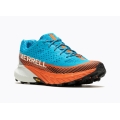 Merrell Trail-Laufschuhe Agility Peak 5 (angenehmer Tragekomfort, Rock Plate) hellblau/orange Herren