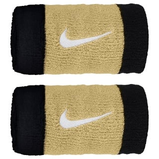 Nike Schweissband Swoosh Jumbo (74% Baumwolle) schwarz/gold - 2 Stück