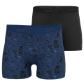 Odlo Boxershorts Active F-Dry Graphic Unterwäsche schwarz/limogesblau Herren - 2er Pack