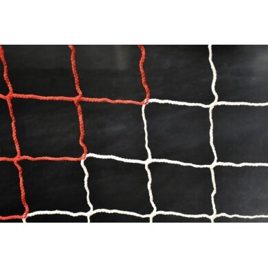 Powershot Fussballtor-Netz gestreift weiss/rot 7,32m x 2,44m x 2m x 2m