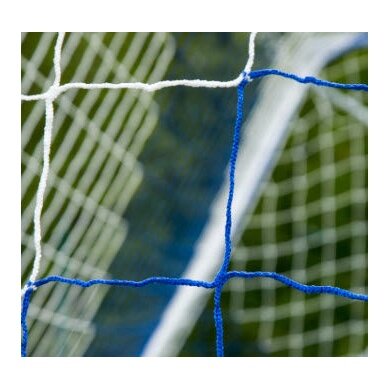 Powershot Fussballtor-Netz gestreift weiss/blau 7,32m x 2,44m x 2m x 2m