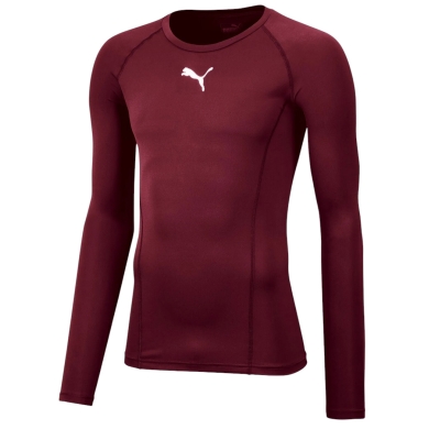 Puma Funktionsunterwäsche Langarmshirt LIGA Baselayer Tee - weinrot Herren