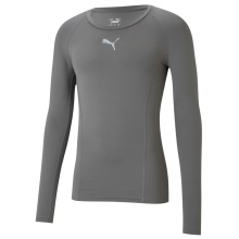 Puma Funktionsunterwäsche Langarmshirt LIGA Baselayer Tee - grau Herren