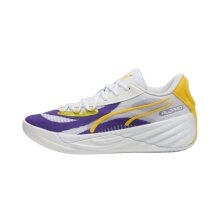 Puma Hallen-Indoorschuhe All-Pro LA (Basketball) weiss/violett/gelb Herren