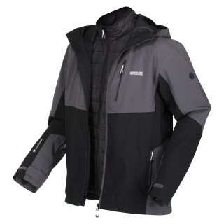 Regatta Ganzjahresjacke Wentwood VII 3in1 grau/schwarz Herren