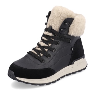 Rieker Winterstiefel Evolution W0670-00 (Schnürstiefel mit Innenfutter und seitlichen Reissverschluss) schwarz Damen