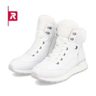 Rieker Winterstiefel Evolution W0670-00 (Schnürstiefel mit Innenfutter und seitlichen Reissverschluss) weiss Damen