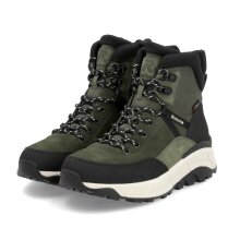 Rieker Winterstiefel W0072-54 (Schnürstiefel mit Innenfutter und seitlichen Reissverschluss) khakigrün/schwarz Damen