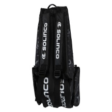 Solinco Racketbag Tour Team Camo (Schlägertasche, 2 Hauptfächer, Thermofach) schwarz 6er
