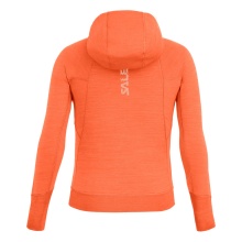 Salewa Kapuzenjacke Puez Hybrid Polarite Hooded Full-Zip (Fleecehoody, leicht, atmungsaktiv) orange Mädchen