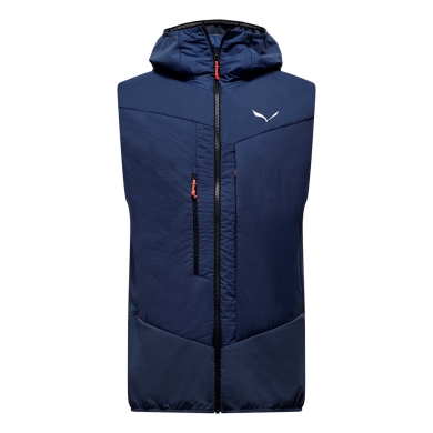 Salewa Softshell-Wanderweste Sella Durastretch TirolWool Hybrid (4-Wege-Stretch, wasserabweisend) denimblau Herren