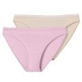 Schiesser Rio-Slip Spitze Cotton Lace Unterwäsche rosa/sandbraun Damen - 2 Stück