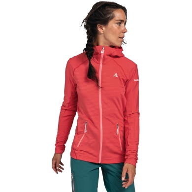 Schöffel Fleecejacke Monte Sart Hoody (maximale Bewegungsfreiheit) rot Damen