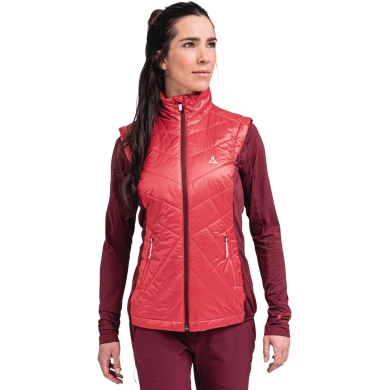 Schöffel Hybrid-Weste Hybrid Stams Vest (strapazierfähig, atmungsaktiv) rot Damen