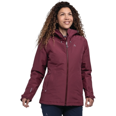 Schöffel Isolationsjacke Hiking Insulated Style Wildkar Jacket (2-Lagen VENTURI, wasserdicht) weinrot Damen