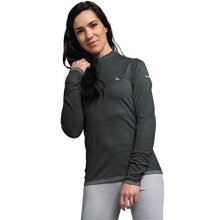 Schöffel Funktionsunterwäsche Langarmshirt Merino Turtle Neck (schnelltrocknend) dunkelgrau Damen