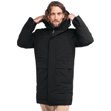 Schöffel Winterjacke Down Parka Canterbury (leicht, wasserdicht, 4-Wege-Stretch) schwarz Herren