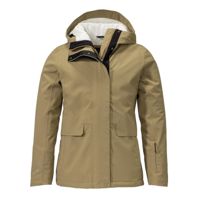 Schöffel Winterjacke Insulated Antwerpen (Kapuze, wasserdicht, atmungsaktiv) braun Damen